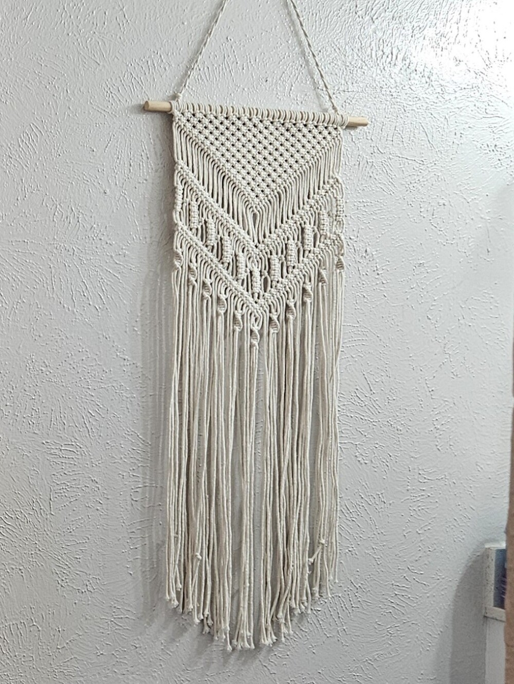 Handmade Cream Macramé Wall Hanging